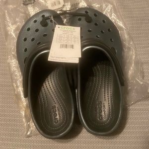 Retired metallic platform crocs